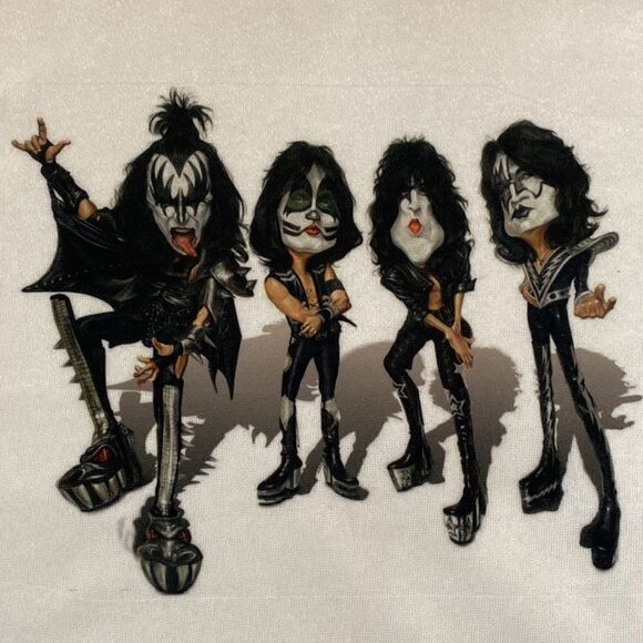 New Kiss Rock Band Active Crop Mid-Weight Sweatshirt Women’s Size Large - Picture 3 of 3